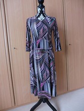 STOPP!!! NEU!!! 3/4 Arm Kleid, Allover Print, V-Ausschnitt, 125 cm Länge, Gr. 36