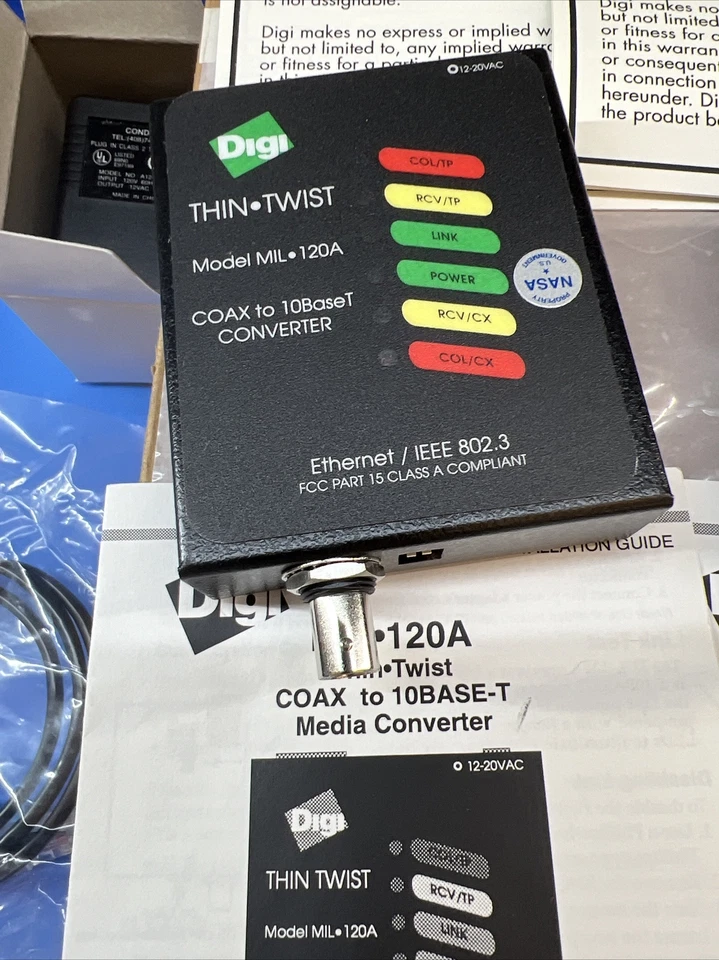 DIGI CONVERTER 10M THIN COAX UTP P/N 9IP0 MIL-120A NEW IN BOX - Image 3 of 4