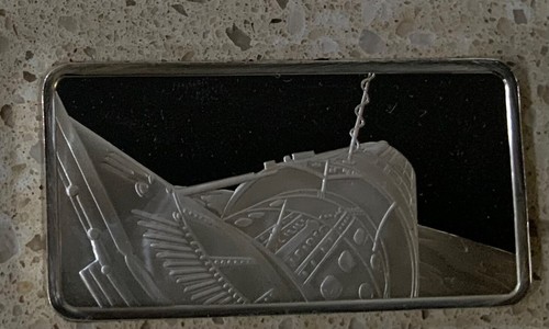 Franklin Mint Gemini 12 Official Air & Space Ingot Collection Silver Art Bar - Picture 5 of 5