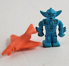 Vintage Diener Rubber Blue Eraser Robot Space Alien Dard  Matchbox Jet 70's 80s