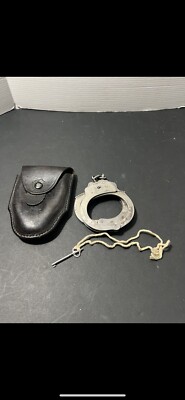 Vintage Peerless Handcuffs With Key  Holster , Low Serial #