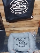 D D Square Small Sofabed Pet Bed 21.65" X 21.65" Timberland Gray  Carrying Case