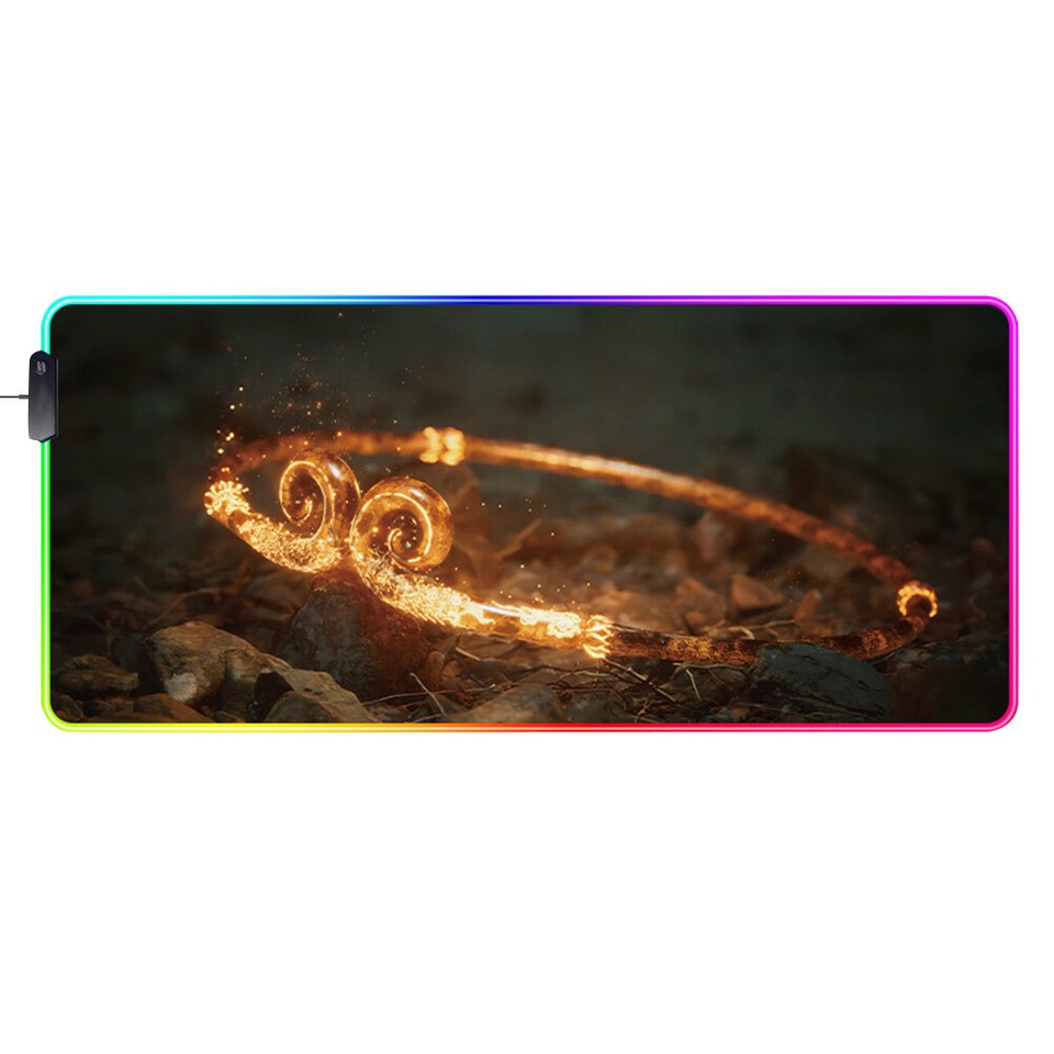 Black Myth WuKong RGB Table Pad Large LED Waterproof for Home Office