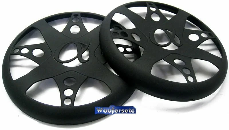 2 ALPHASONIK PARRILLAS NEGRAS 12" UNIVERSAL METAL CUBIERTAS SUBWOOFERS PROTECTOR NUEVO Foto 4 de 4