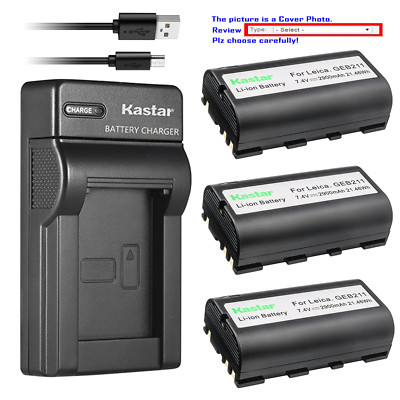 Kastar Battery Slim Charger for Leica GEB211 & Leica TS1200 TPS1200 Equipment