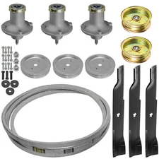 48" Deck Spindle with  Pulley Blade & Belt For Dixon Ram 48 ZT/ Jonsered Z48F