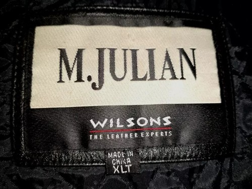 M. Julian Wilsons Leather Experts Mens Black Leather Zip Closure Moto Jacket XLT - Picture 11 of 19