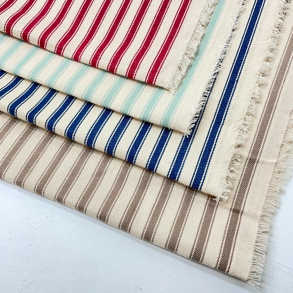 100% Cotton Woven Ticking Stripe Deck Chair Furniture Upholstery Fabric - Image 4 of 4