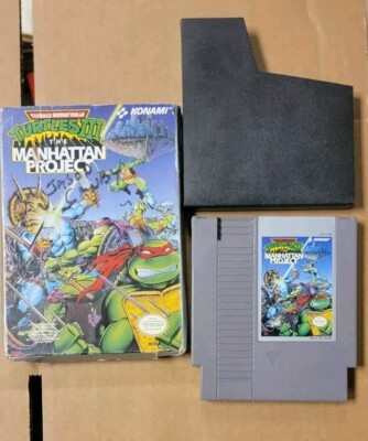 TMNT 3 Manhattan Project Teenage Mutant Ninja Turtles NES in Box