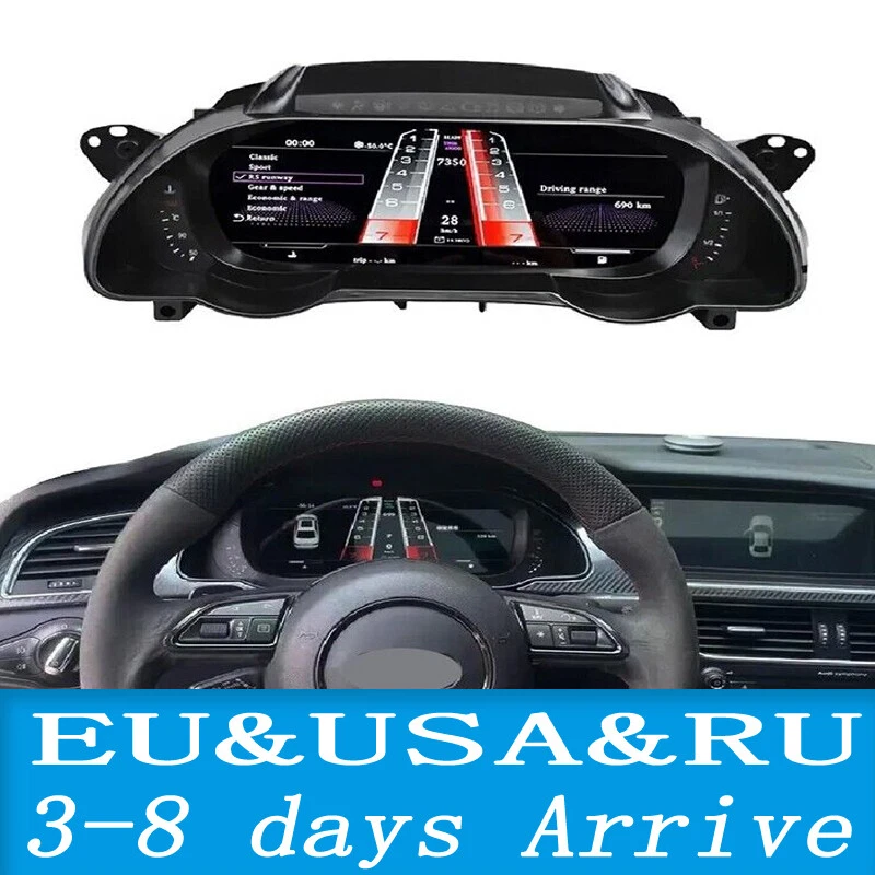 Cuadro de instrumentos digital LCD para AUDI A4 S4 2008-2016 CarPlay velocímetro se adapta Foto 2 de 4