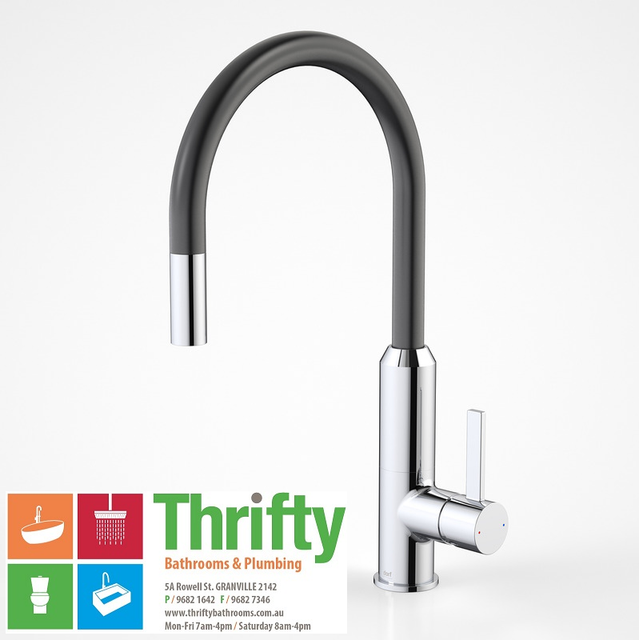 Dorf Vixen Retractable Sink Mixer 35mm Wels 4 Star 7.5l/min Black for