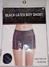 KBW Black Latex Boy Short S/M 