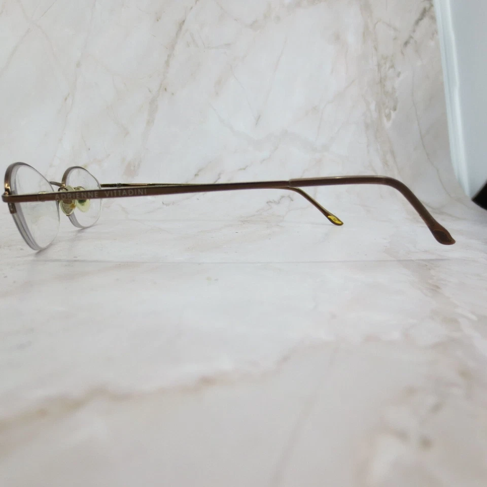 Marco de gafas Adrienne Vittadini AC6012-108 marrón medio borde 49-19-135 para mujer Foto 3 de 4