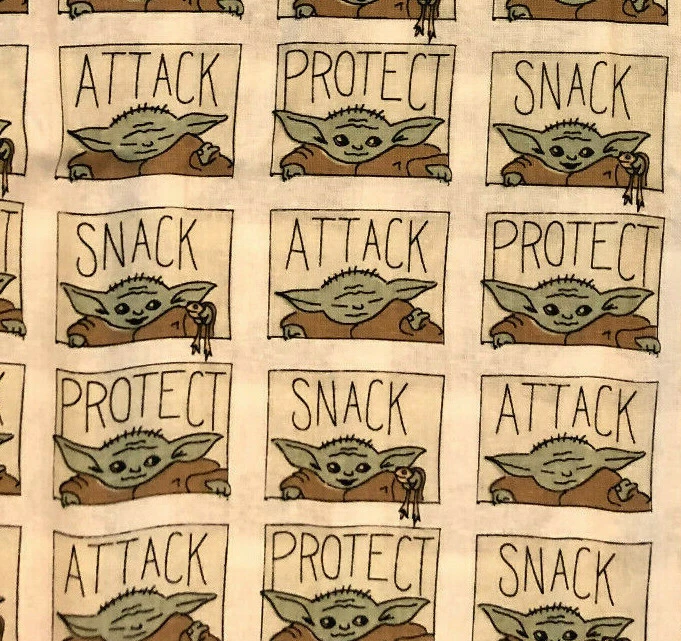 STAR WARS The Mandalorian Baby Yoda Cotton Fabric 1 4 Yard Great for Masks