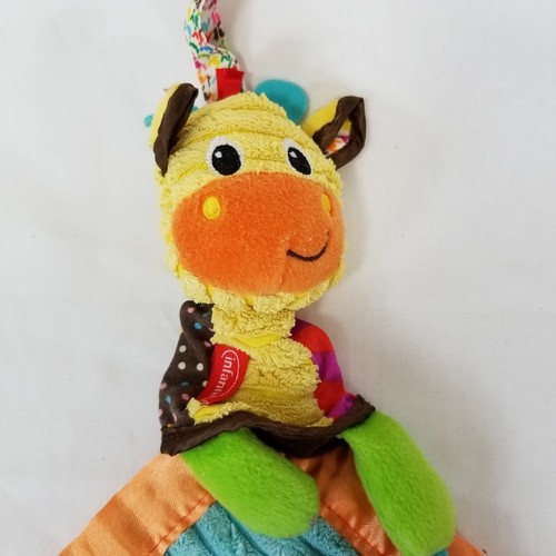 Infantino Giraffa Baby Lovey Coperta di Sicurezza Succhietto Denteether Sonaglio Nastro Giocattolo - Foto 7 di 11