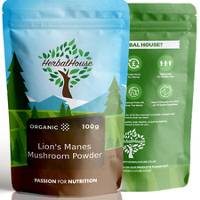 Pure Lions Mane Mushroom Powder, Memory & Brain, 100% Fruiting Body. Premium