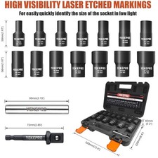 Rounded-off Bolt Extractor Set 12 Drive Impact Kit Rounded-off Bolt Extractor Set 12 Drive Impact Kit