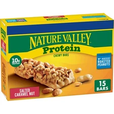 Nature Valley Salted Caramel Nut Chewy Protein Granola Bars 15 Count Box