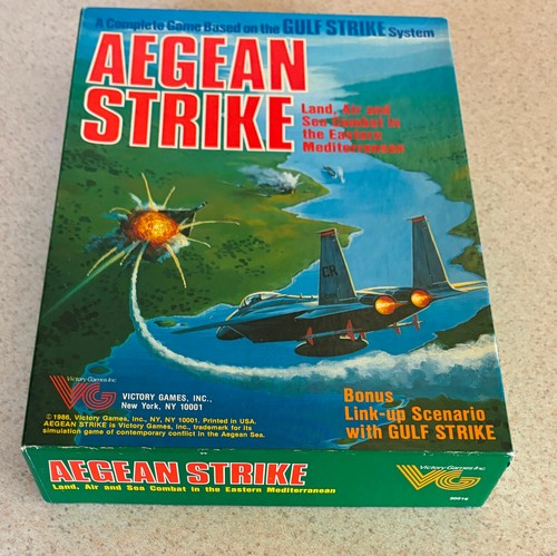 AEGEAN STRIKE Military RPG Box (1986 Victory Games) -- Complete And UNPUNCHED