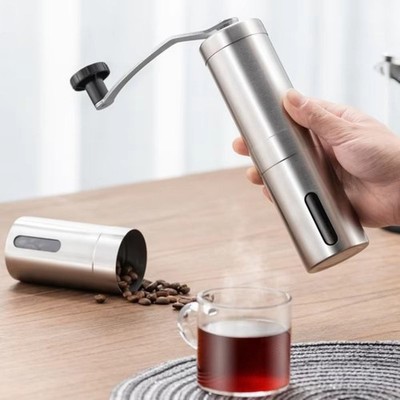 Handkurbel Kaffeemühle Edelstahl Heimgebrauch Manuelle Kaffeebohnenmühle