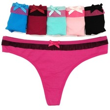 6 x Womens Sheer Spandex / Cotton Briefs - Assorted Colours Underwear Undies