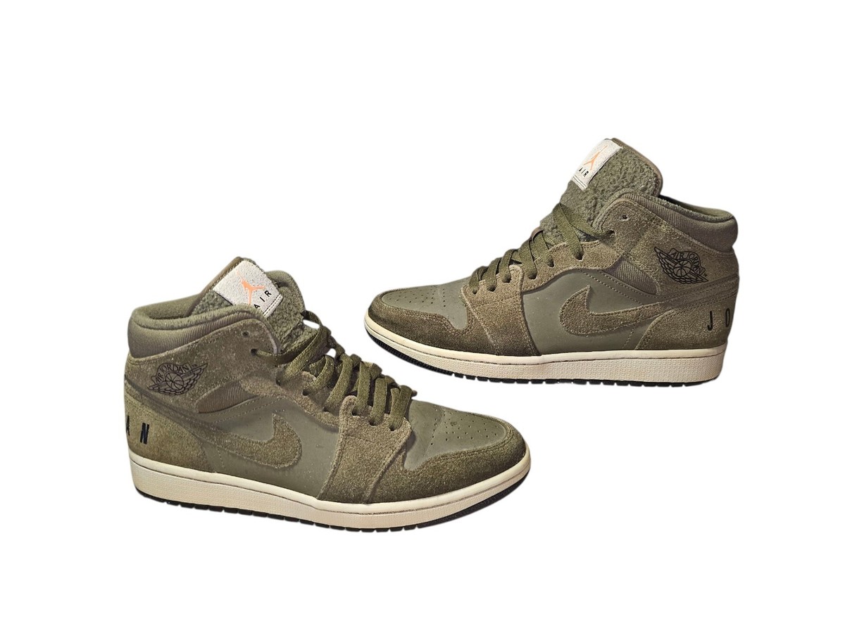Size Air Jordan Retro Mid Olive Canvas for sale online