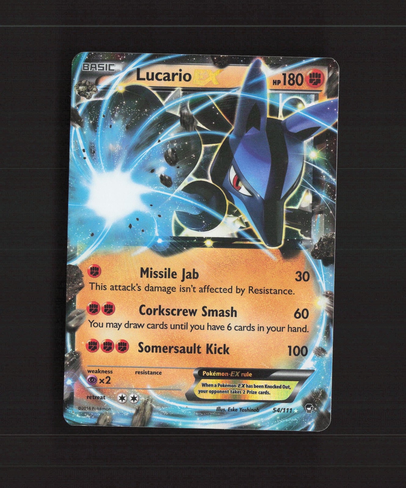 Lucario EX 54/111 Furious Fists Ultra Rare Holo Pokemon Card LP