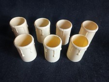 7 grosses bougies couleur blanc / crème pour lustre ou applique occasion - lot 2