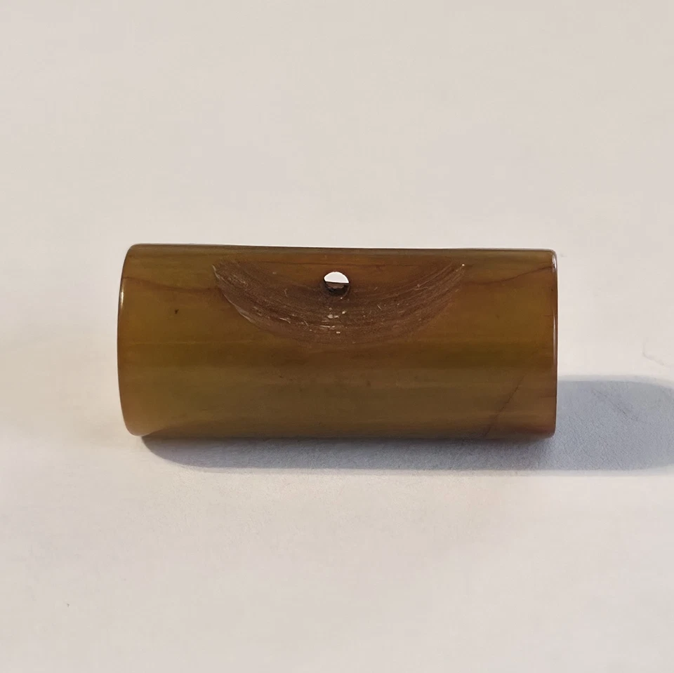 Vintage Toggle Buttons Carmel Brown Swirl Bakelite Design Plastic 12.7mm  4 Pcs - Image 4 of 4