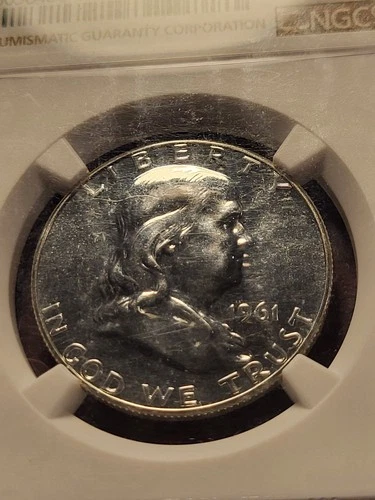 1961 Franklin Silver Half Dollar, NGC PF 68, Philadelphia     inv01    g90