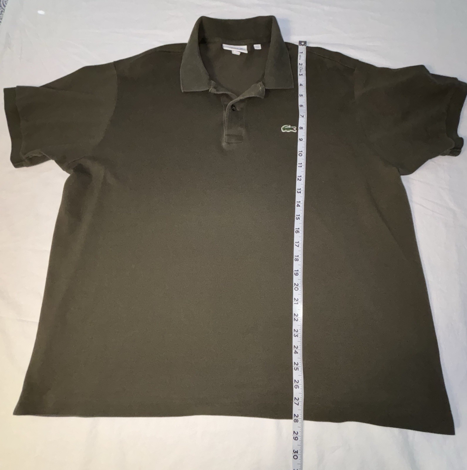 LACOSTE Men’s Olive Green Short Sleeve Polo Great Condition Size 3XL (8) thumbnail 5