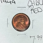 1949 LINCOLN WHEAT CENT ~CH/BU RED ~BEAUTIFUL COIN~