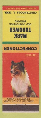 Matchbook Cover - Mark Thomas Confectionery Chattanooga TN Collie