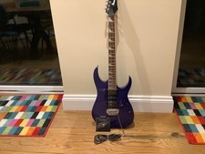Ibanez Gio GRG170DX electric guitar in blue with new strings and whammy bar