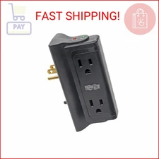 Tripp Lite 4 Side Mounted Outlet Surge Protector Power Strip, Direct Plug In, Bl