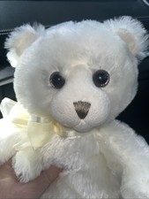 First  Main Teddy Bear Arianna No. 1205 White Plush 12  Stuffed Animal Toy S3