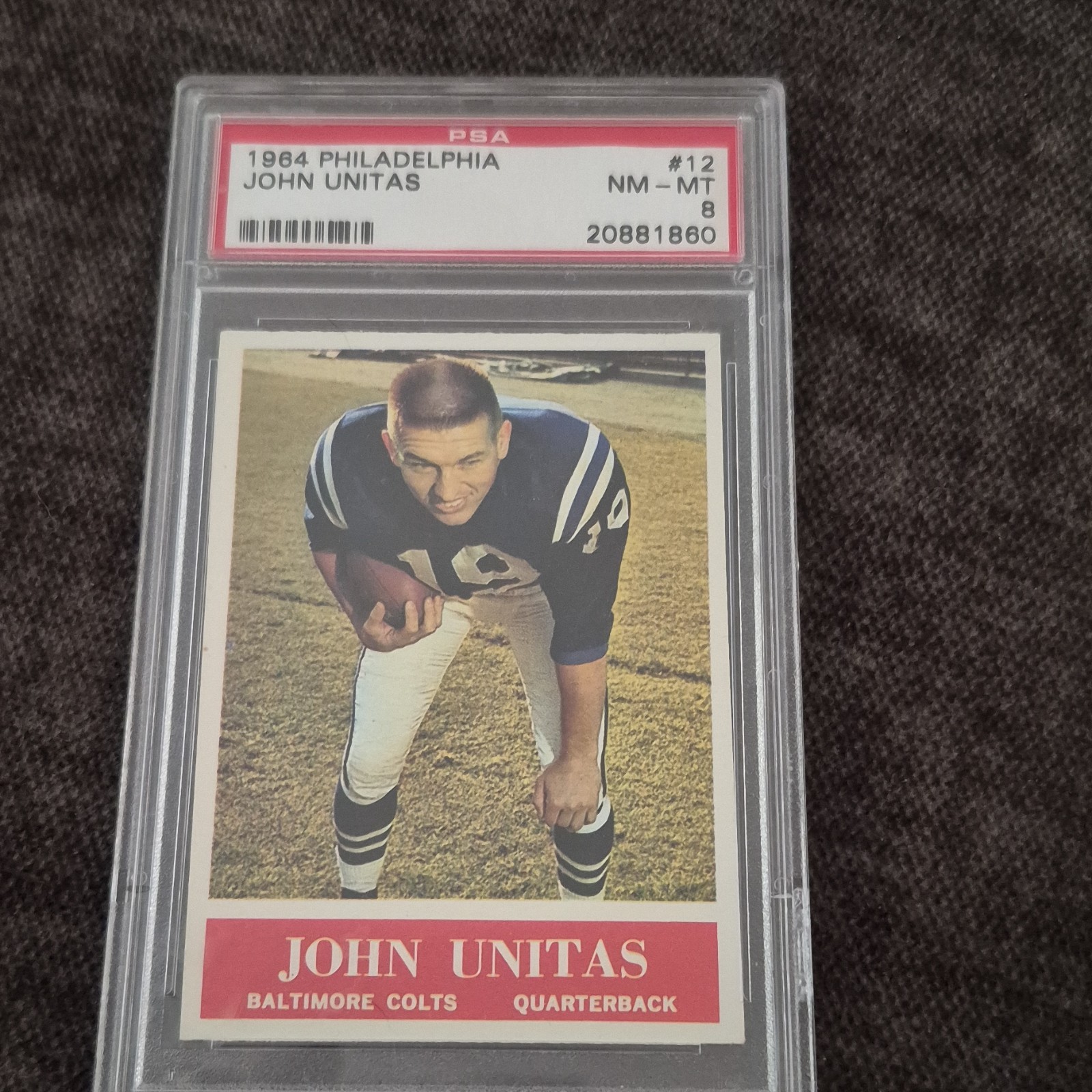 Philadelphia Gum 1964 John Unitas #12 Base Set PSA 8 Baltimore Colts NFL