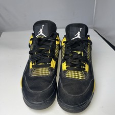 Size 10.5 Men?s Jordan 4 Retro LS Low Thunder DH 6927-017 Black & Yellow - Nice