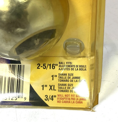 #ad 51870 ADAPT HITCH BALL VALLEY INDUSTRIES $9.49