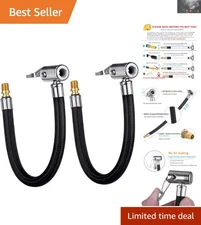 All-Metal Locking Air Chuck and Hose - Durable Solution for Tire Inflation