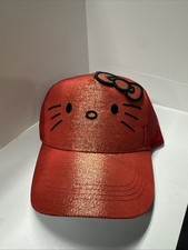 NWT Hello Kitty by Sanrio 2025 Red Glittering Baseball Hat Cap