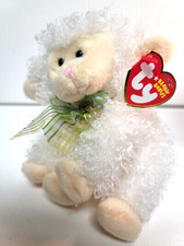 Ty Beanie Babies -New Floxy The Lamb--MWMT-Adorable Curly Fleece Coat 7" 