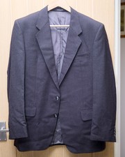 Daks suit 3-piece 1980s charcoal pinstripe suit fair condition 42/36 100% wool