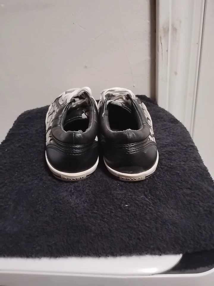Zapatillas para mujer Coach Signature Francesca negras/grises/blancas, talla 6,5 Foto 3 de 4