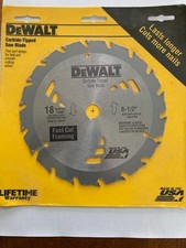 DeWALT 6.5" X 18 Tooth Carbide Tipped Saw Blade 5/8" Arbor