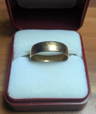 Antiker Trauring 585 Gold 14 Karat 3,38 g Ring Gr. 63 Gravur 24.12.1900