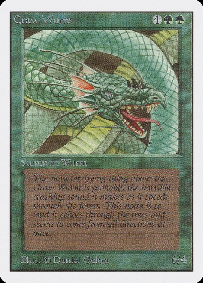1x Craw Wurm - MP - Unlimited - SPARROW MAGIC mtg