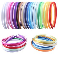 Pack of 26 Satin Covered Headbands 0.4in 1cm Colorful NonSlip for Women Girls