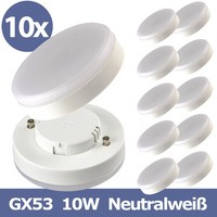 10 X LED Leuchtmittel GX53 10W Hell 935 Lm Licht Neutralweiß 4000K Set 10 StüCk