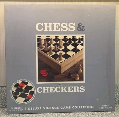 WS Deluxe Vintage 2-In-1 Game Collection Chess Checkers Weighted 1540888 Sealed 